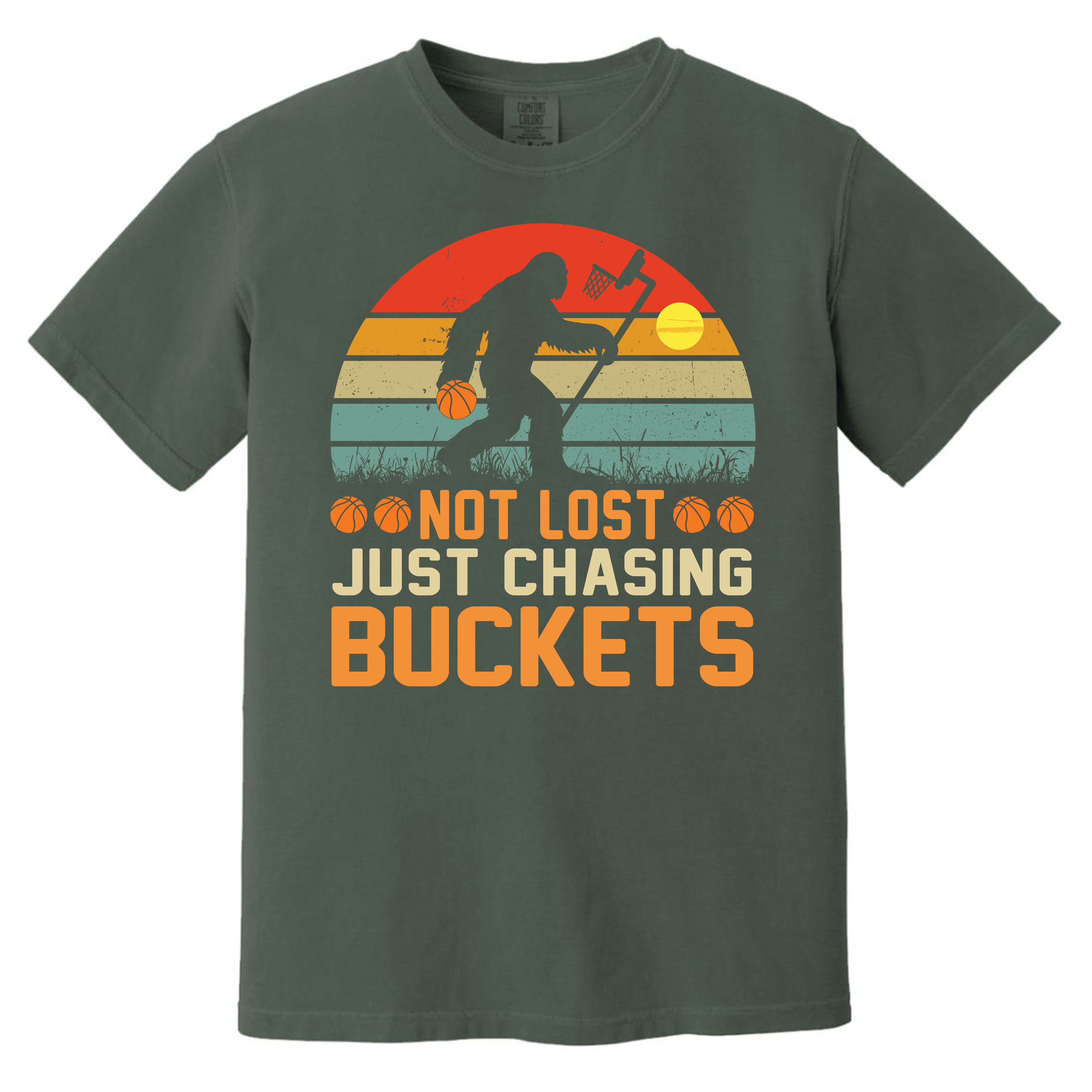 Funny Bigfoot Chasing Buckets Unisex T-shirts