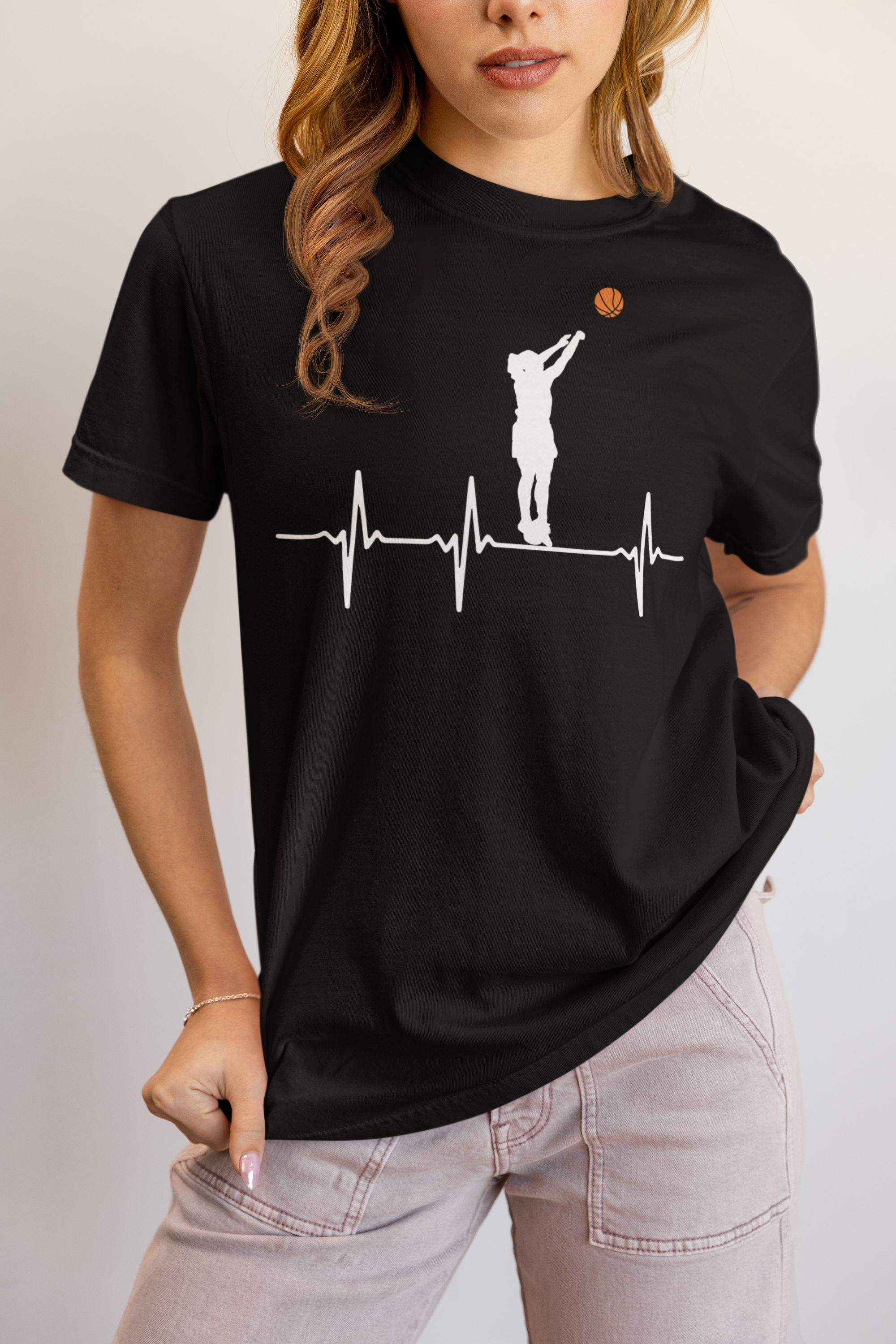 Basketball Heartbeat Women T-Shirt