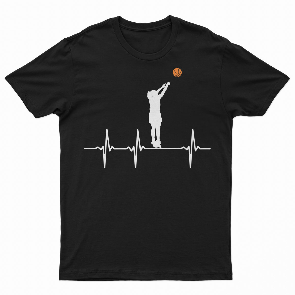 Basketball Heartbeat For Girls Youth T-Shirt