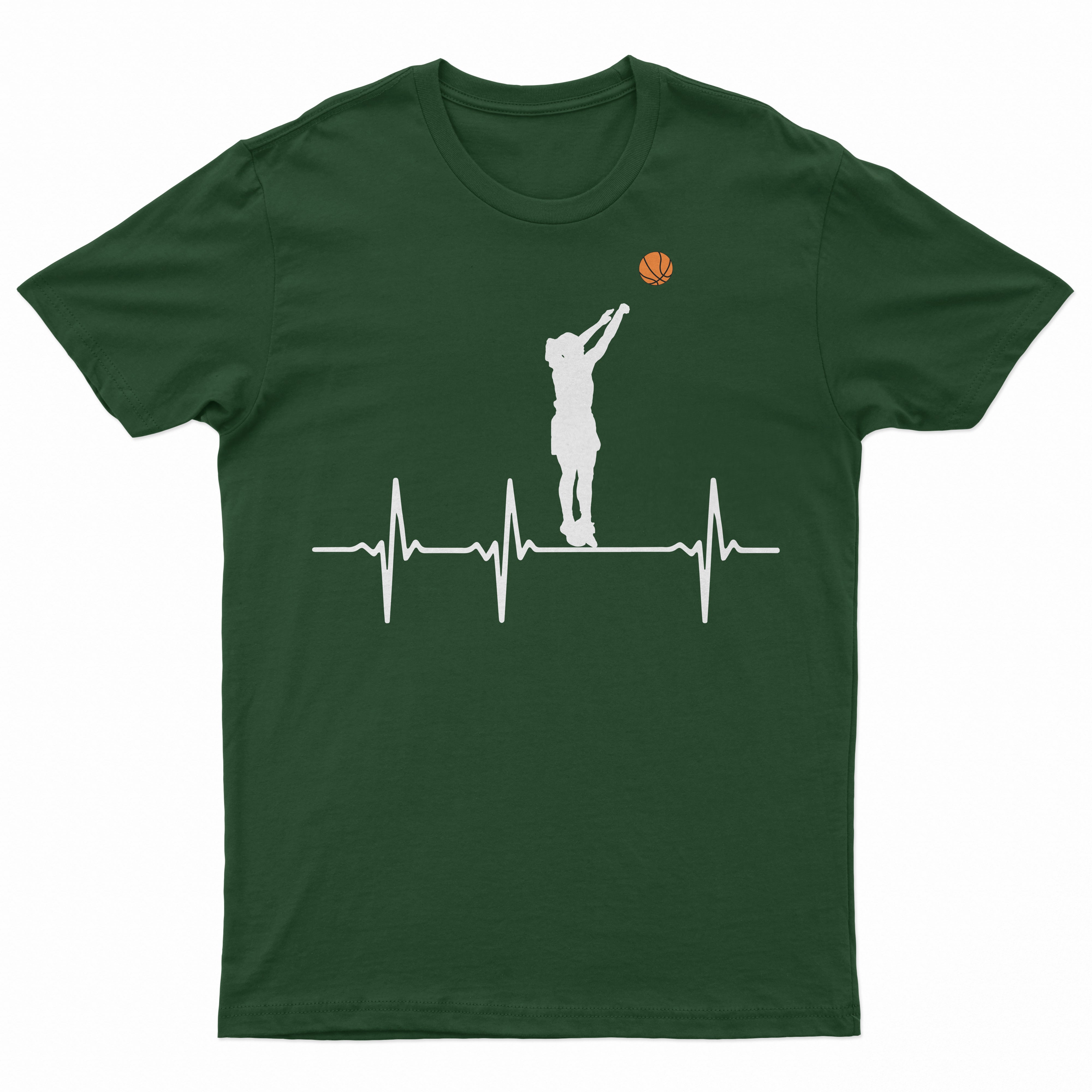 Basketball Heartbeat For Girls Youth T-Shirt