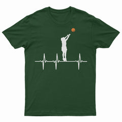Basketball Heartbeat For Girls Youth T-Shirt