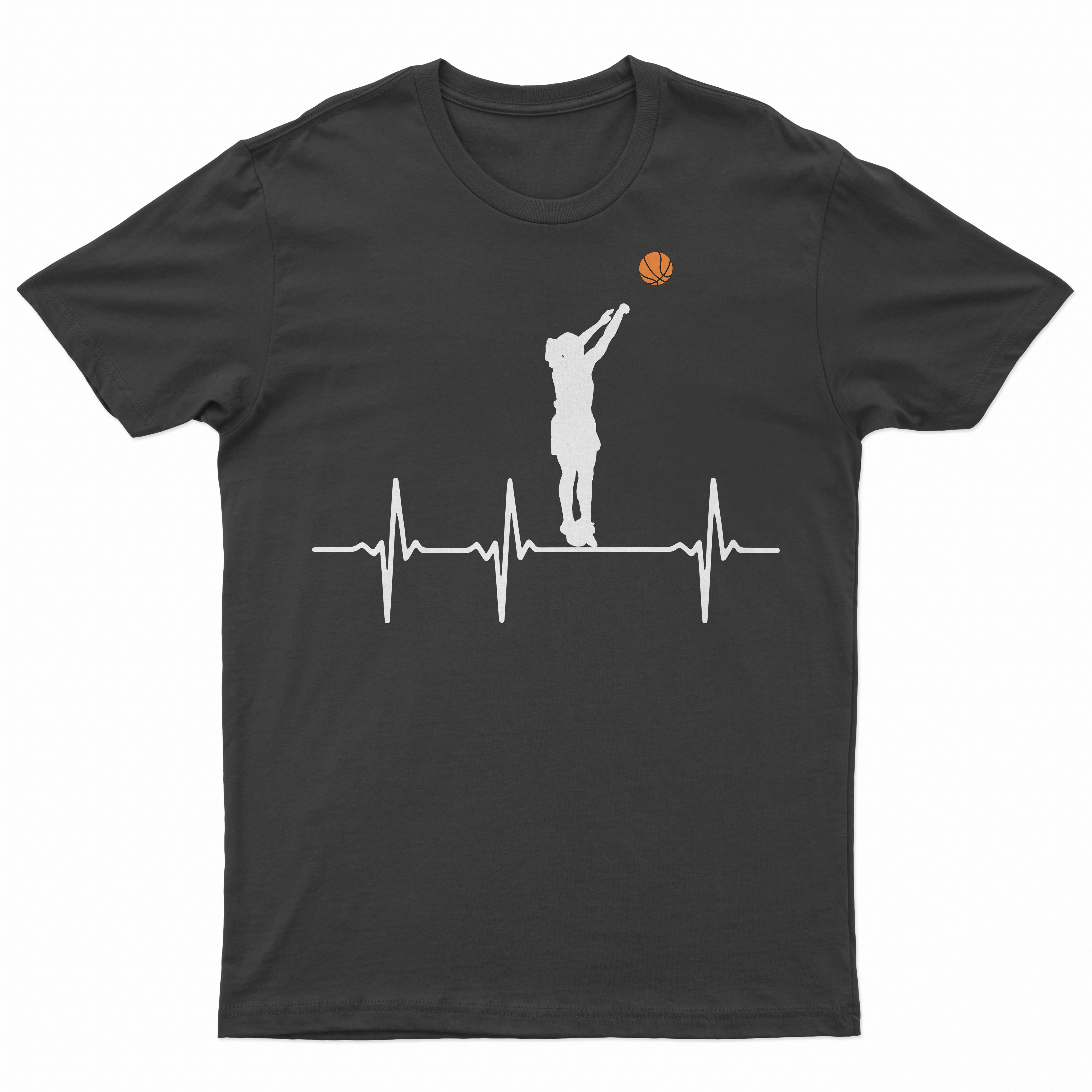Basketball Heartbeat For Girls Youth T-Shirt