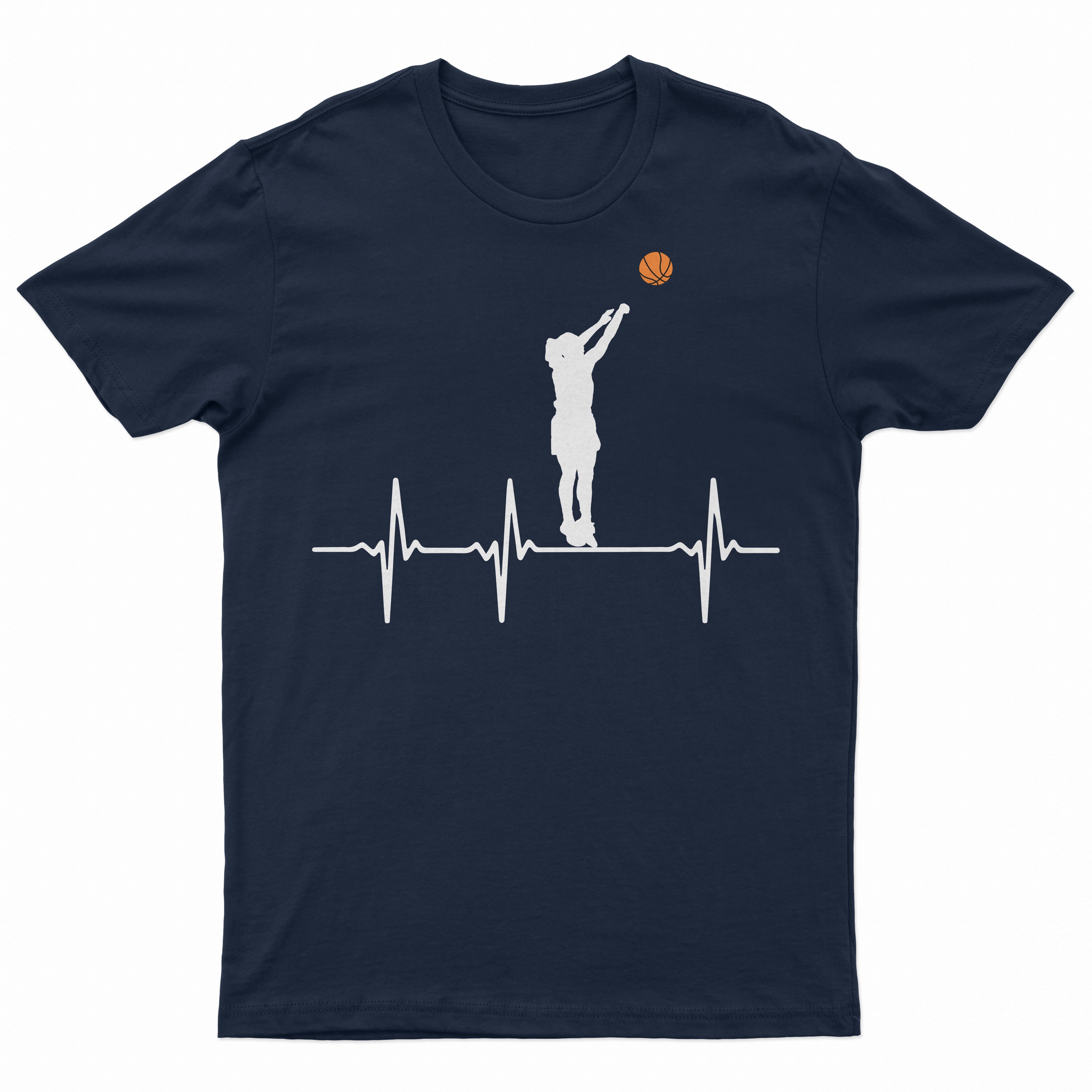 Basketball Heartbeat For Girls Youth T-Shirt