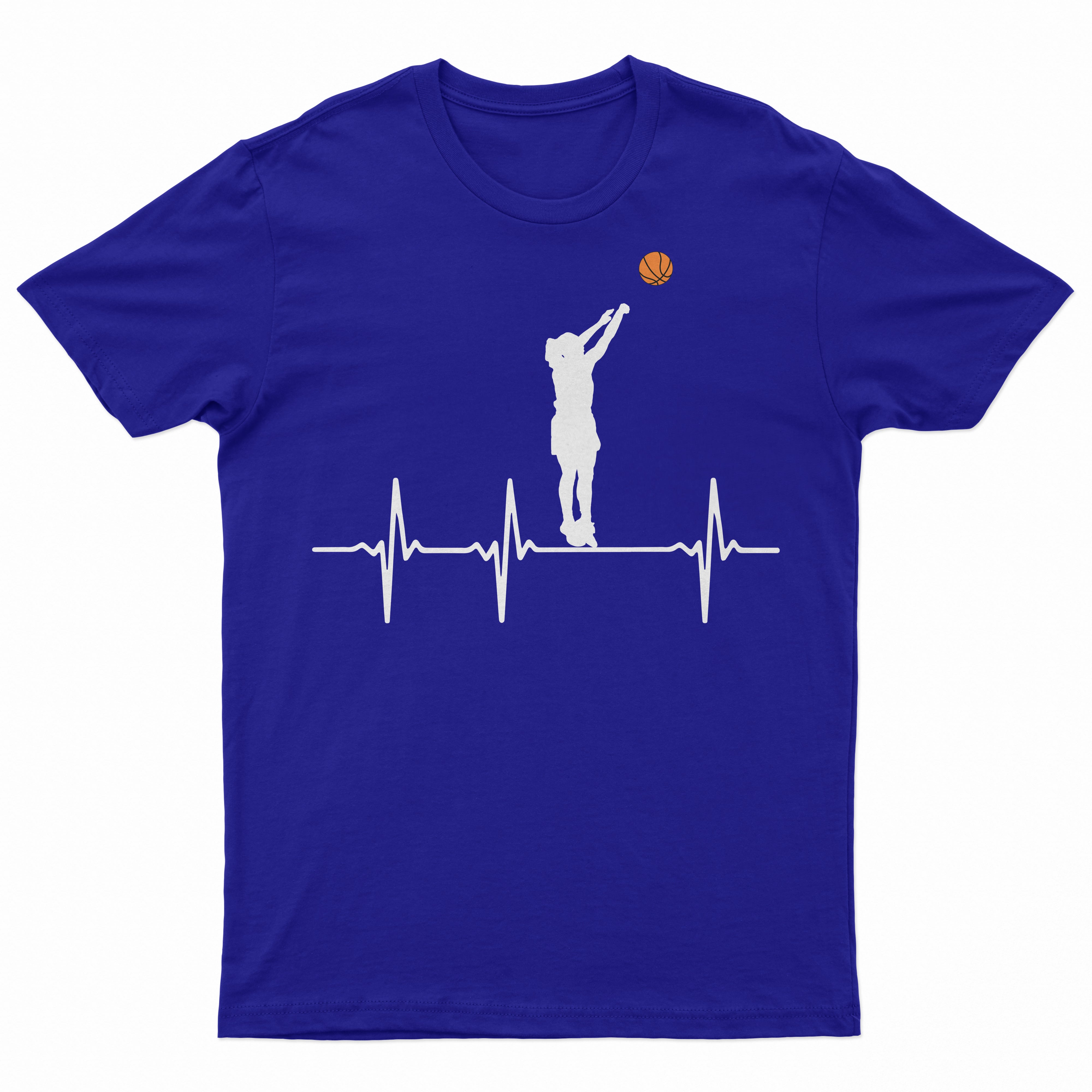 Basketball Heartbeat For Girls Youth T-Shirt