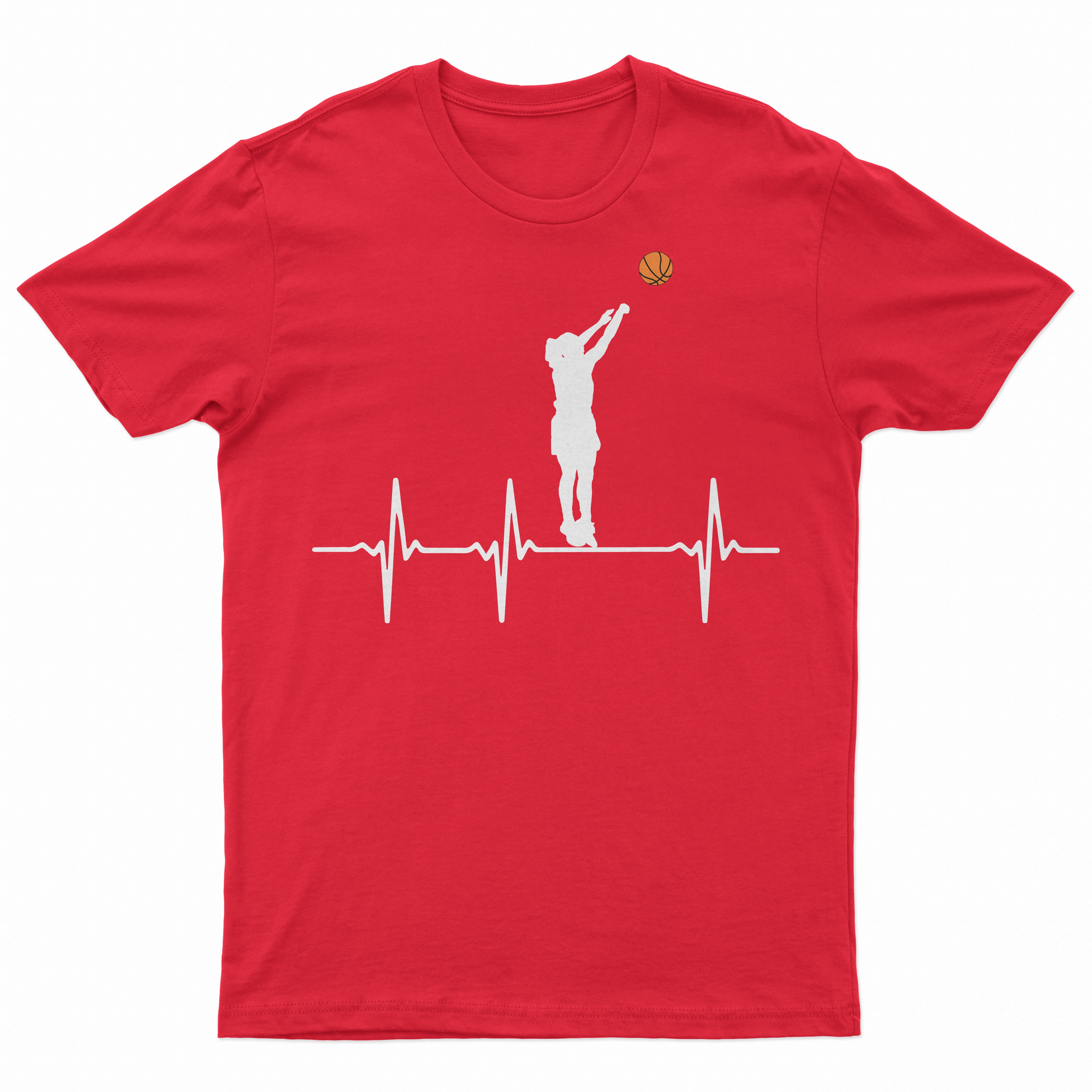 Basketball Heartbeat For Girls Youth T-Shirt
