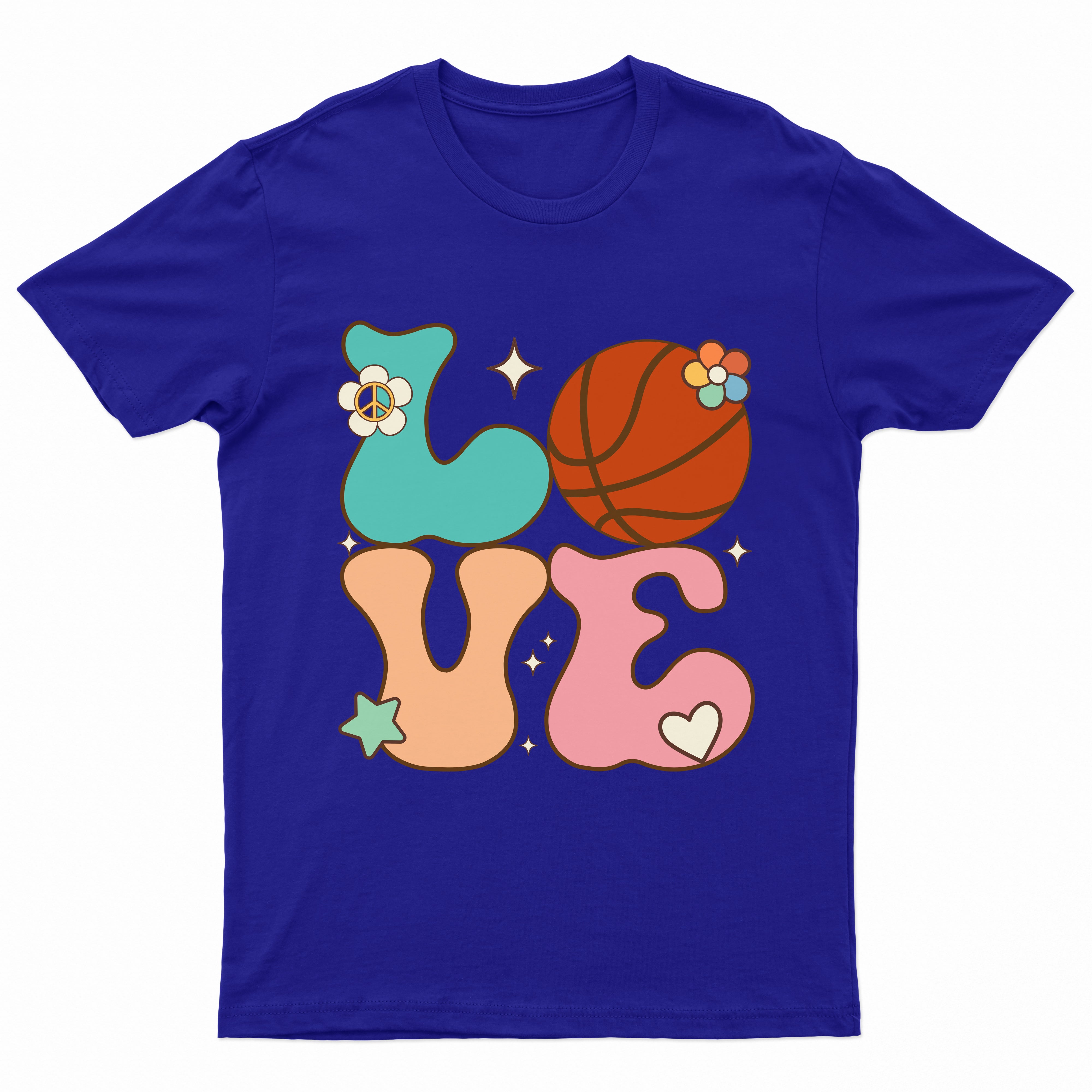 Cute Love Basketball Groovy Kids Youth T-Shirt