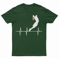 Basketball Heartbeat boys Kids Youth T-Shirt