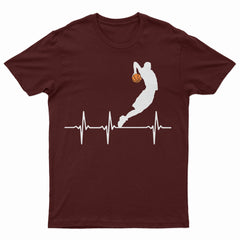 Basketball Heartbeat boys Kids Youth T-Shirt